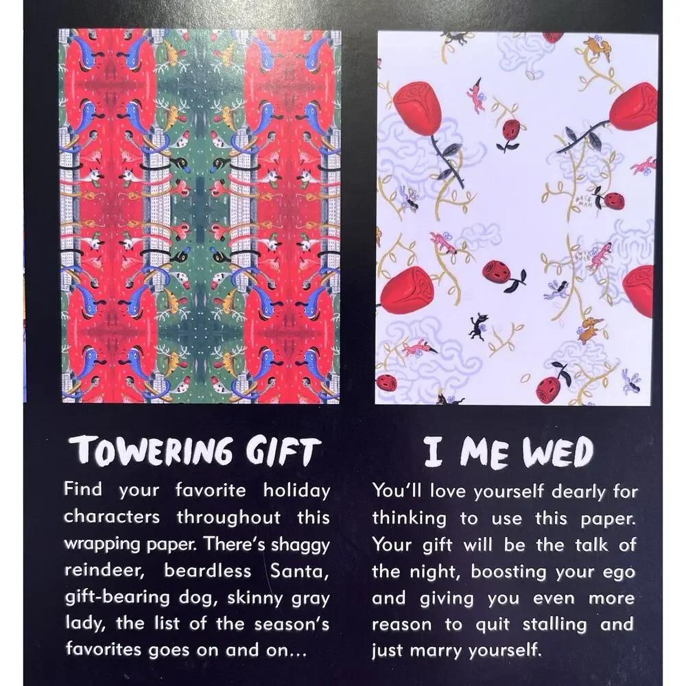 Gary Baseman Gift Wrap Bulk Wholesale Lot - 20 Packs Happy Whatever Pop Art